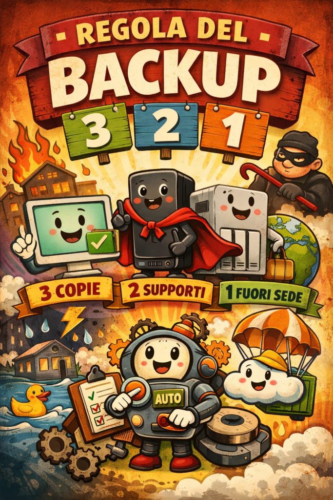 Backup automatico: regola del 3-2-1